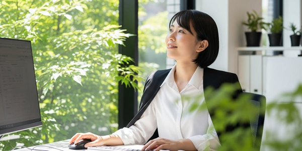 画像：オフィス緑化_リフレッシュ画像